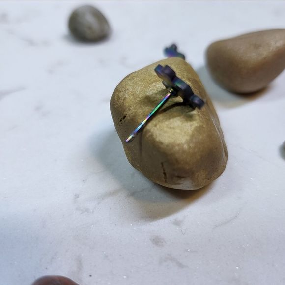 Stainless steel puzzle studs multicolored small - Picture 4 of 6